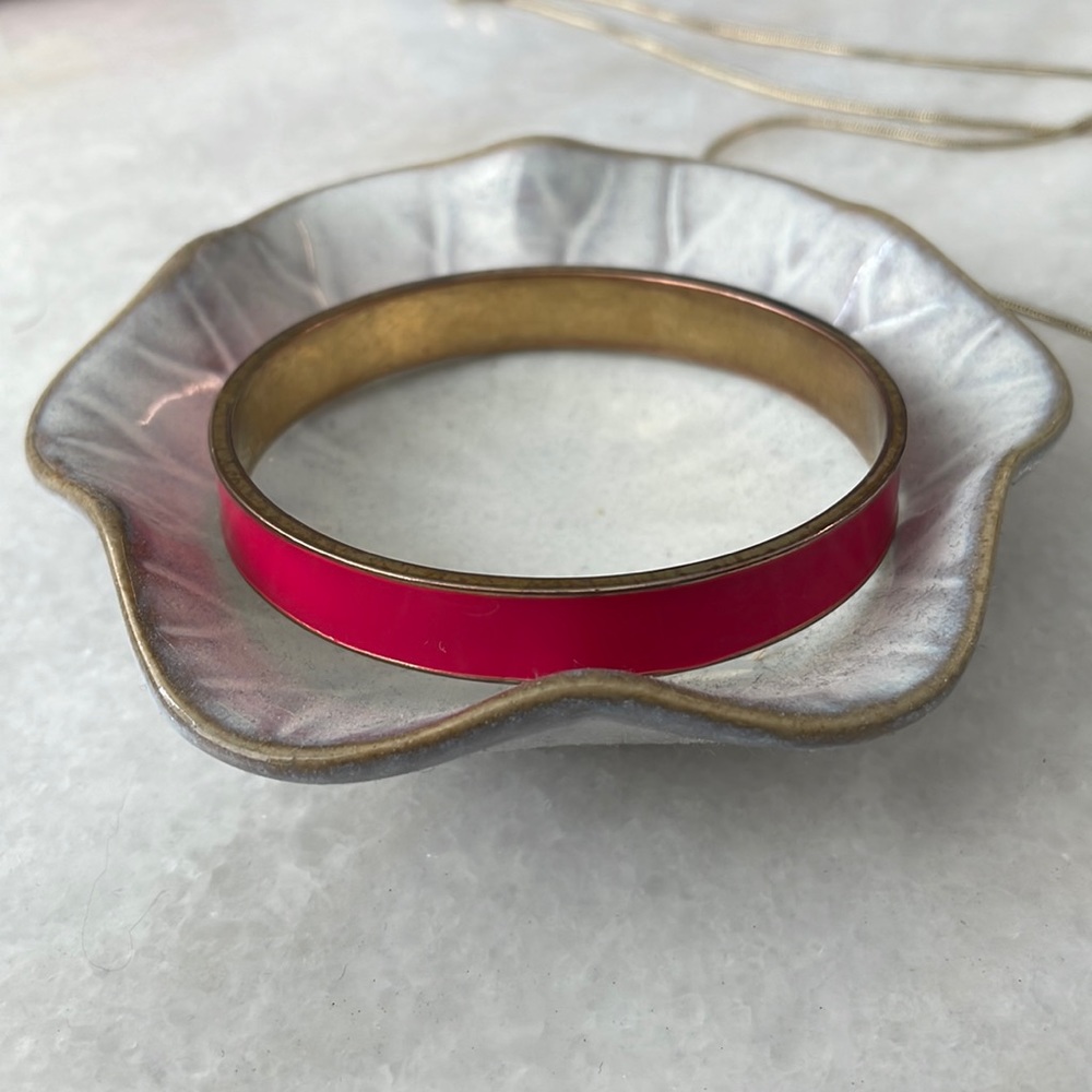 Kate spade pink and gold bangle